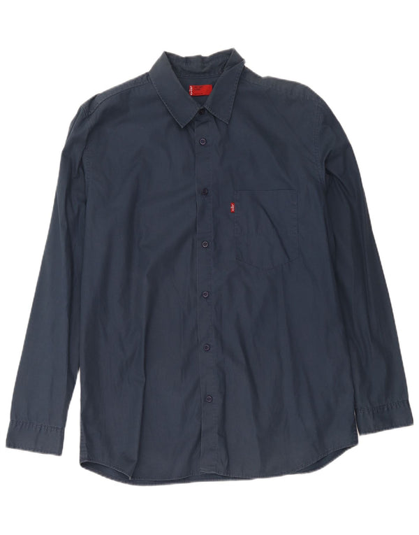 Camicia Levi's Uomo Large in cotone blu navy