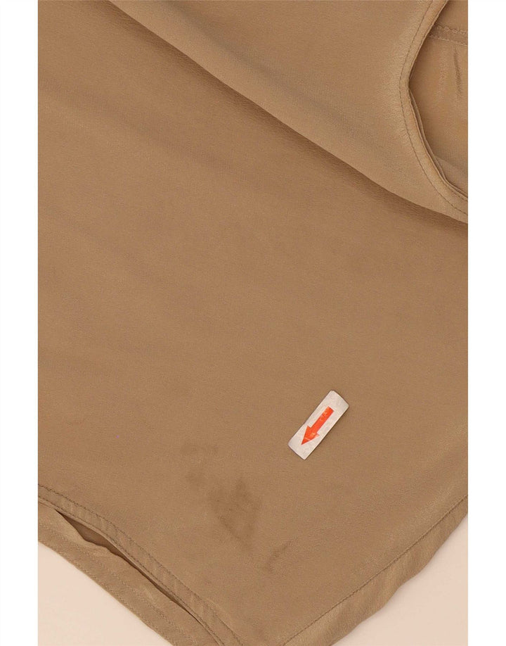 Blusa feminina vintage UK 16 grande marrom