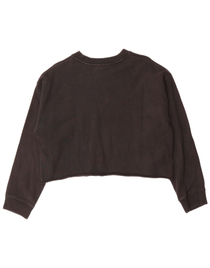 Levi's Womens Crop Oversized Sweatshirt Jumper UK 10 Small Black Cotton