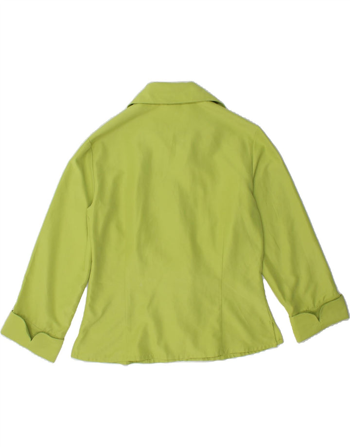 ELEMENTS Womens 3/4 Sleeve Shirt Blouse UK 12 Medium Green Polyester Vintage Elements and Second-Hand Elements from Messina Hembry 