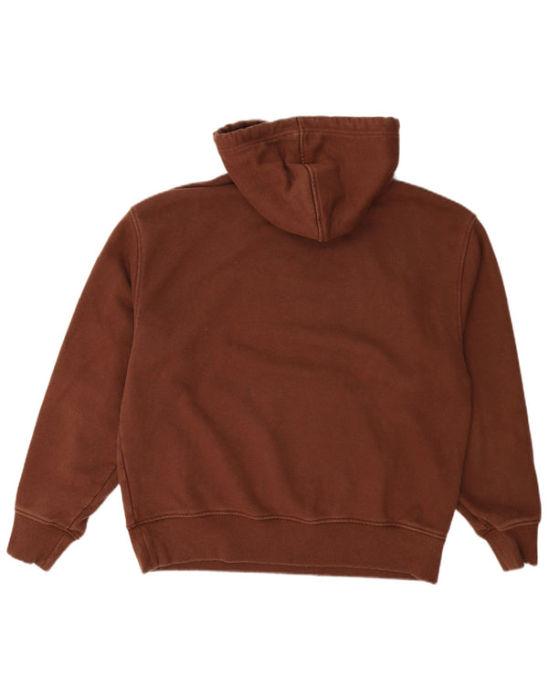 The North Face Dame Oversized Hoodie Jumper UK 10 Lille Brun Bomuld