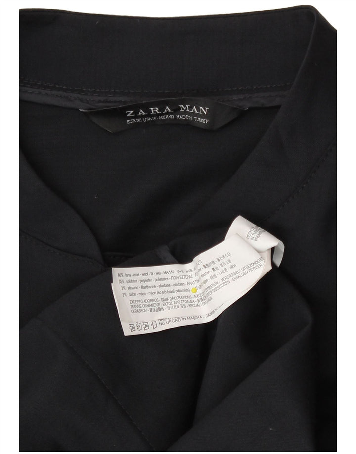 Giubbotto bomber da uomo Zara UK 38 medio in lana blu navy