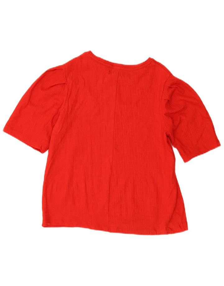 Zara Womens Blouse Top UK 12 Medium Red