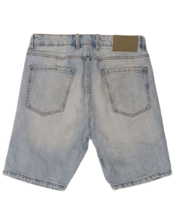 Zara Short en jean pour homme EU 42 Large W32 Bleu Coton
