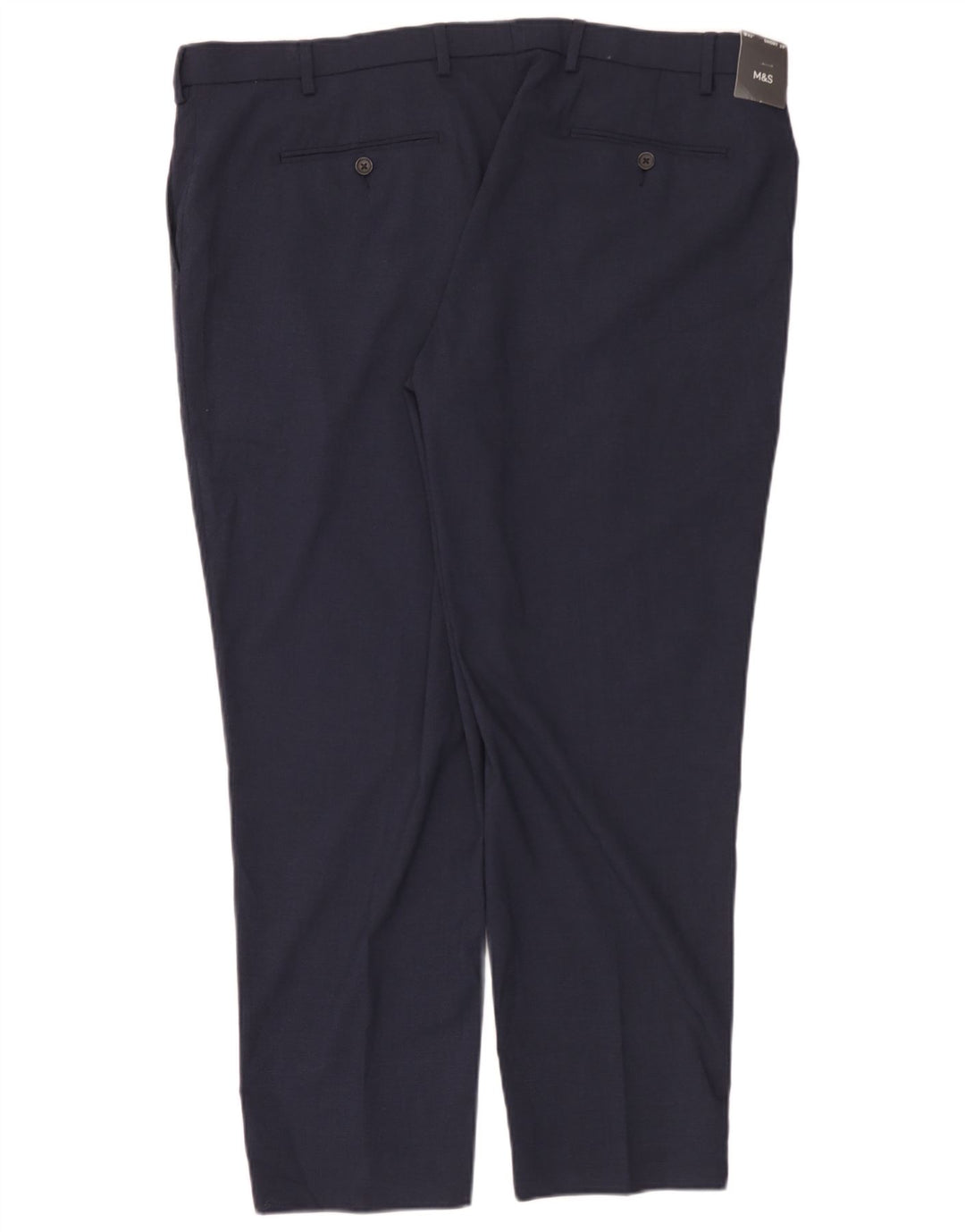 Marks & Spencer Mens Chino Trousers W42 L29 Navy Blue Polyester