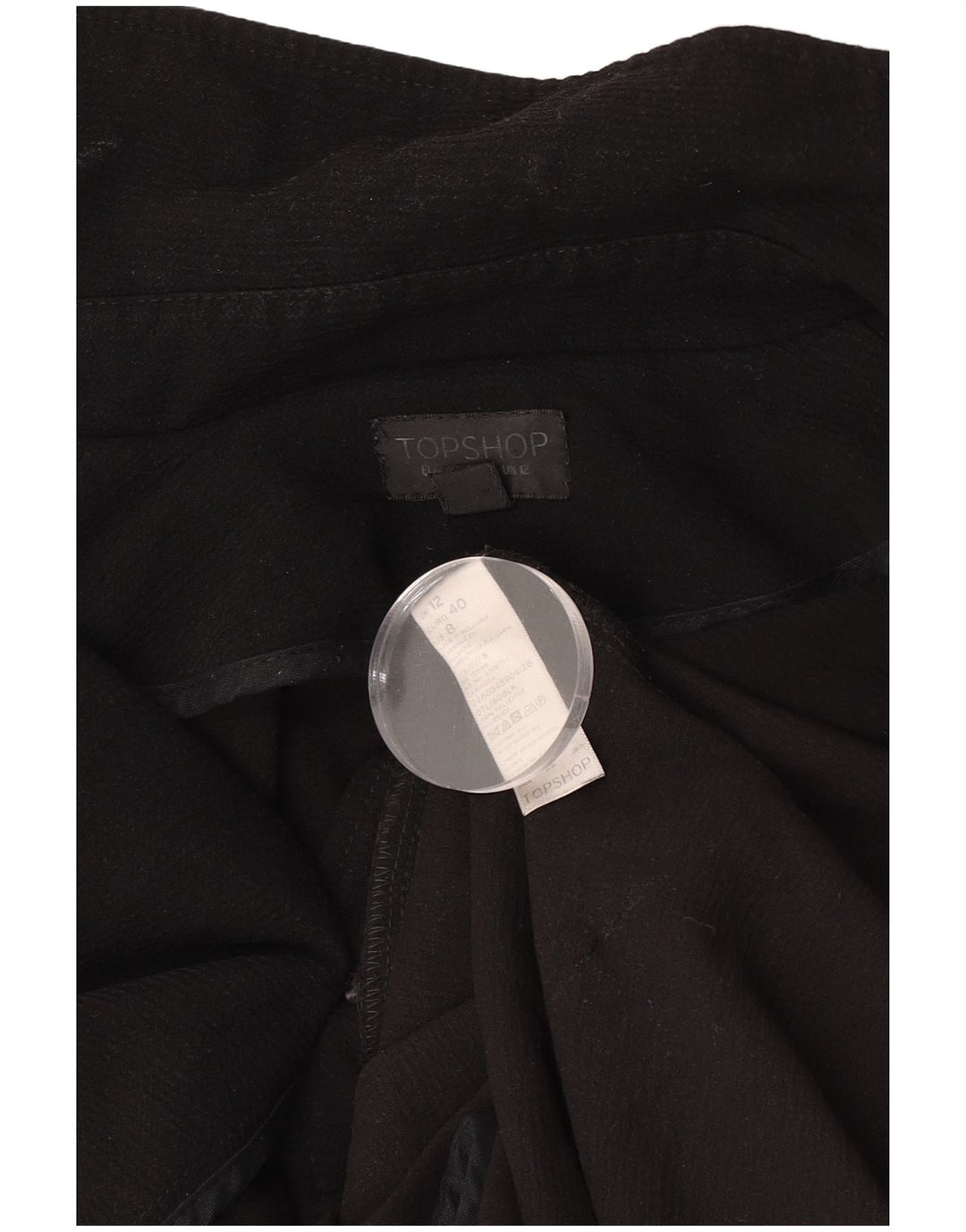 Topshop Damen Übergroßer Mantel UK 12 Mittelschwarzes Polyester
