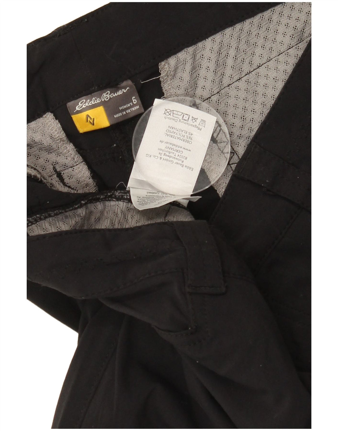 EDDIE BAUER Womens Straight Cargo Trousers US 6 Medium W32 L30 Black