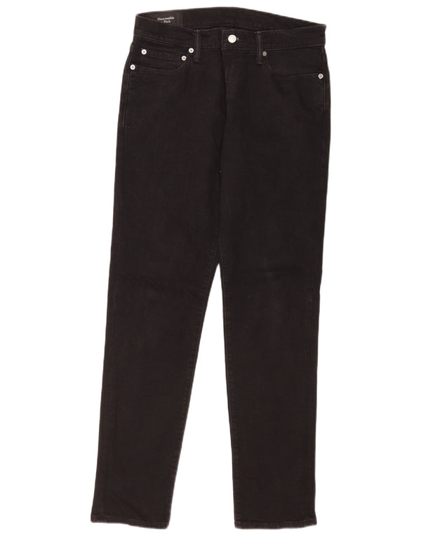 Abercrombie & Fitch Mens Skinny Jeans W33 L32 Black Cotton