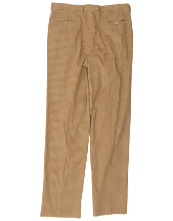 Gianfranco Ferre Pantalón de traje con pinzas para hombre IT 54 2XL W36 L36 Algodón beige