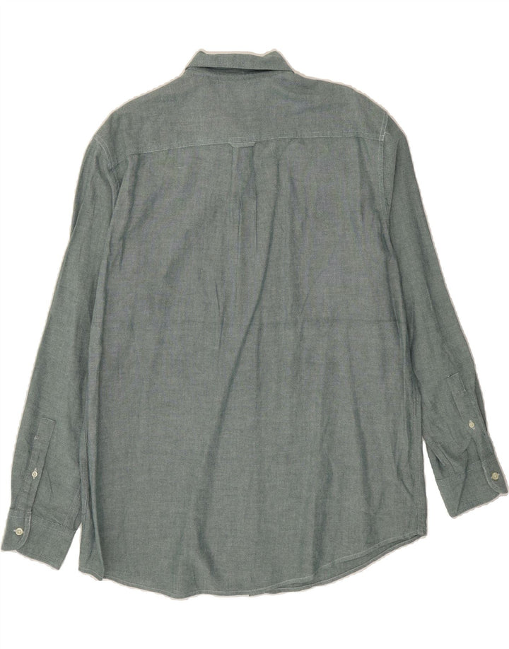 CHAPS Mens Shirt Large Green Cotton Vintage Chaps and Second-Hand Chaps from Messina Hembry 