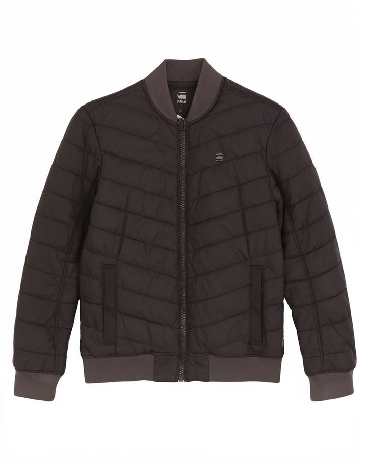 G-Star Herren Wattierte Jacke UK 40 Large Schwarz Polyamid