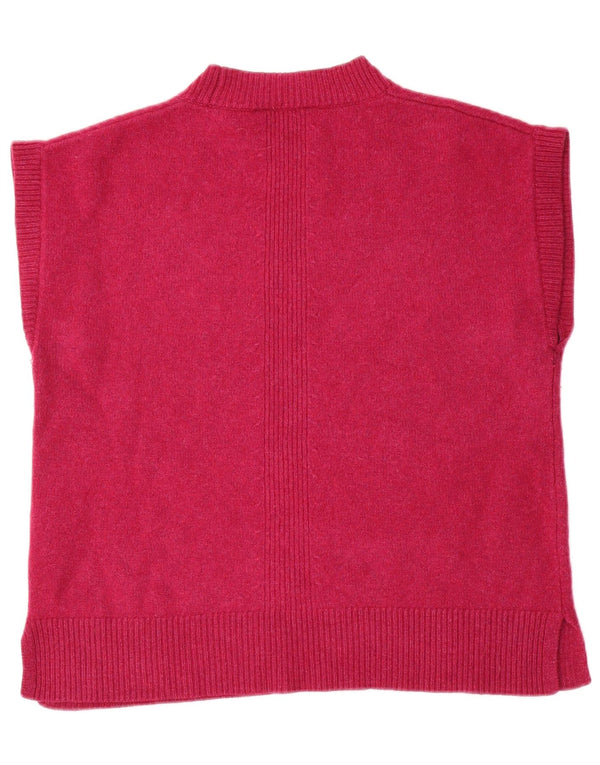 Crew Clothing Womens Short Sleeve Vest Tank Top UK 14 Large Purple Wool