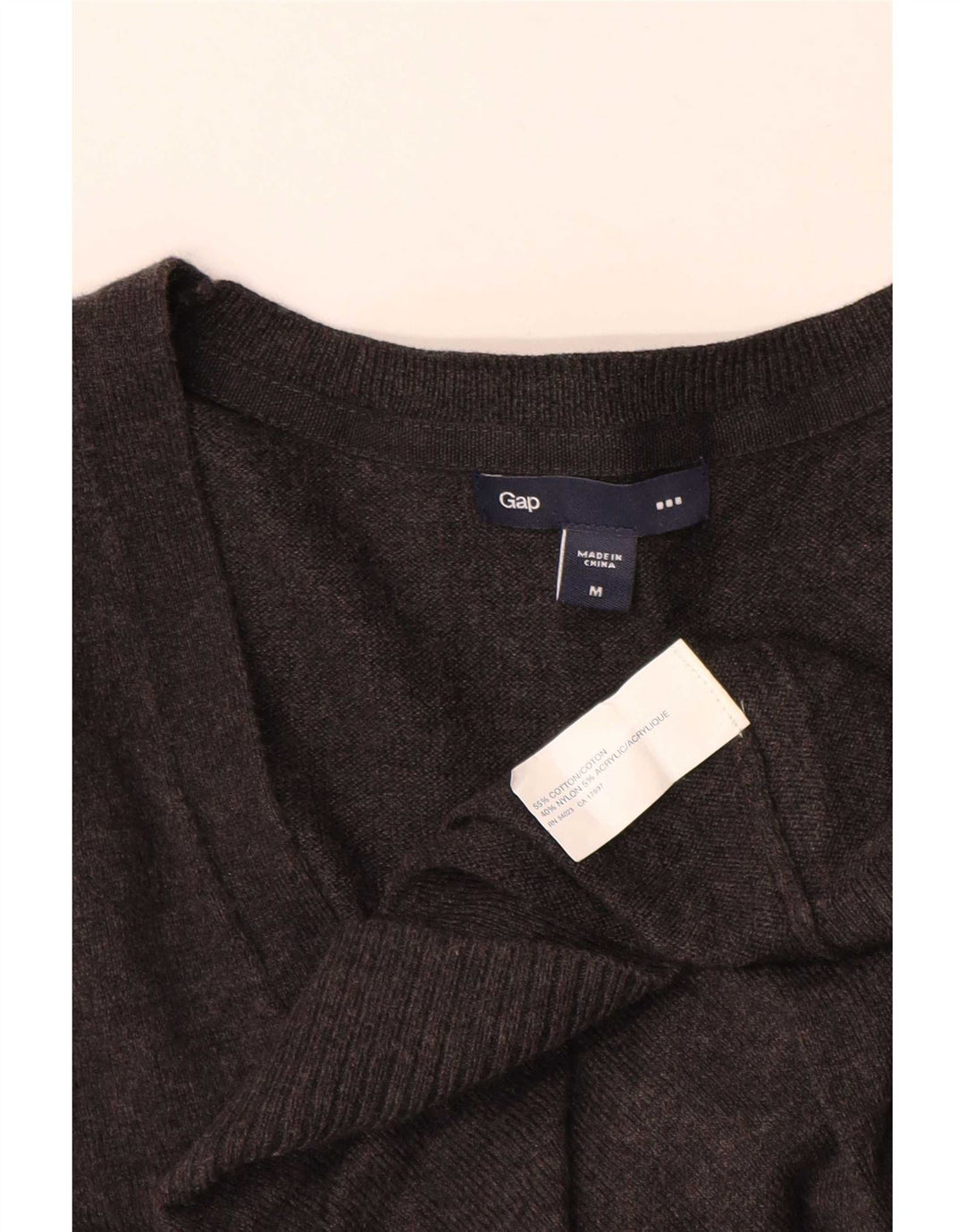 Gap Womens Cardigan Sweater UK 14 Medium Grey Cotton