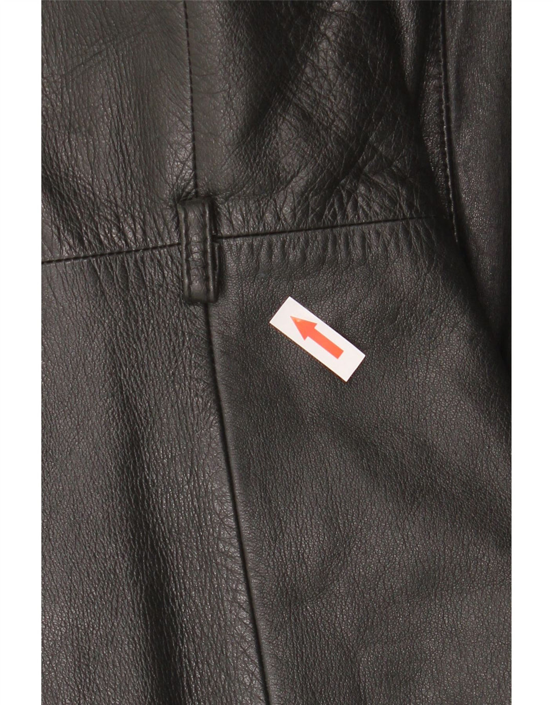 Vintage Womens Leather Coat UK 10 Small Black
