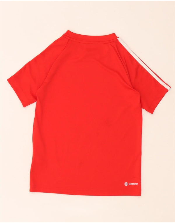 Adidas Boys Aeroready T-Shirt Top 9-10 År Rød Polyester
