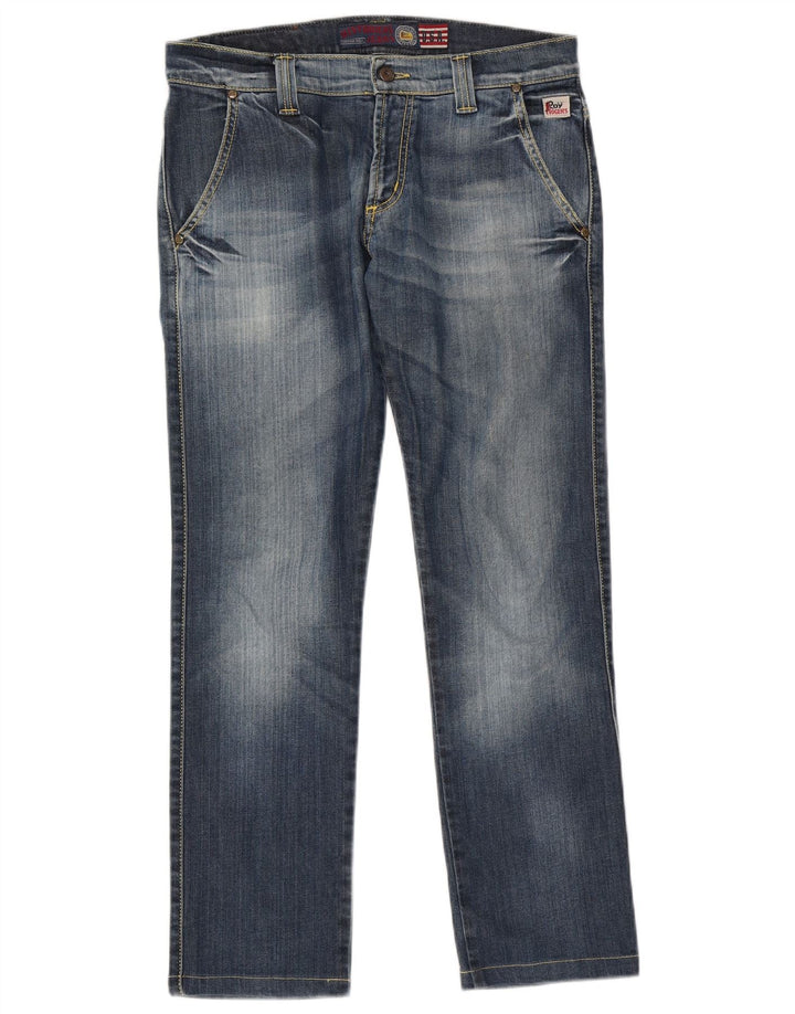 Roy Rogers Mens Straight Jeans W32 L28 Blue Cotton