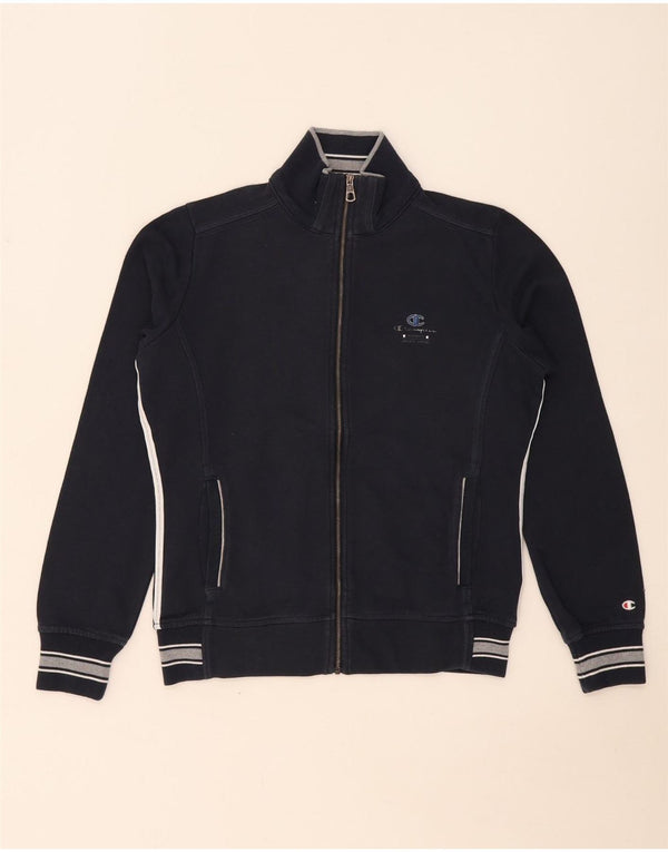 Champion Womens Heritage Fit Top Jacket UK 14 Medium Navy Blue