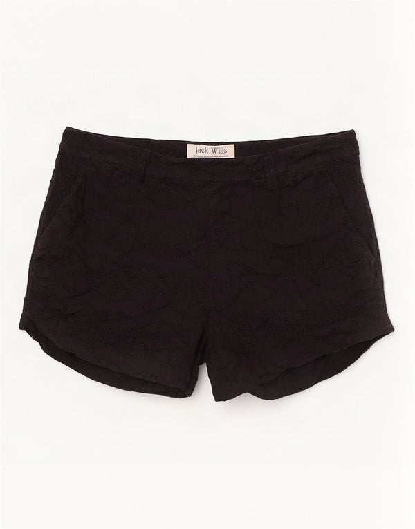 Jack Wills Damen Chinoshorts UK 12 Medium W30 Schwarze Baumwolle