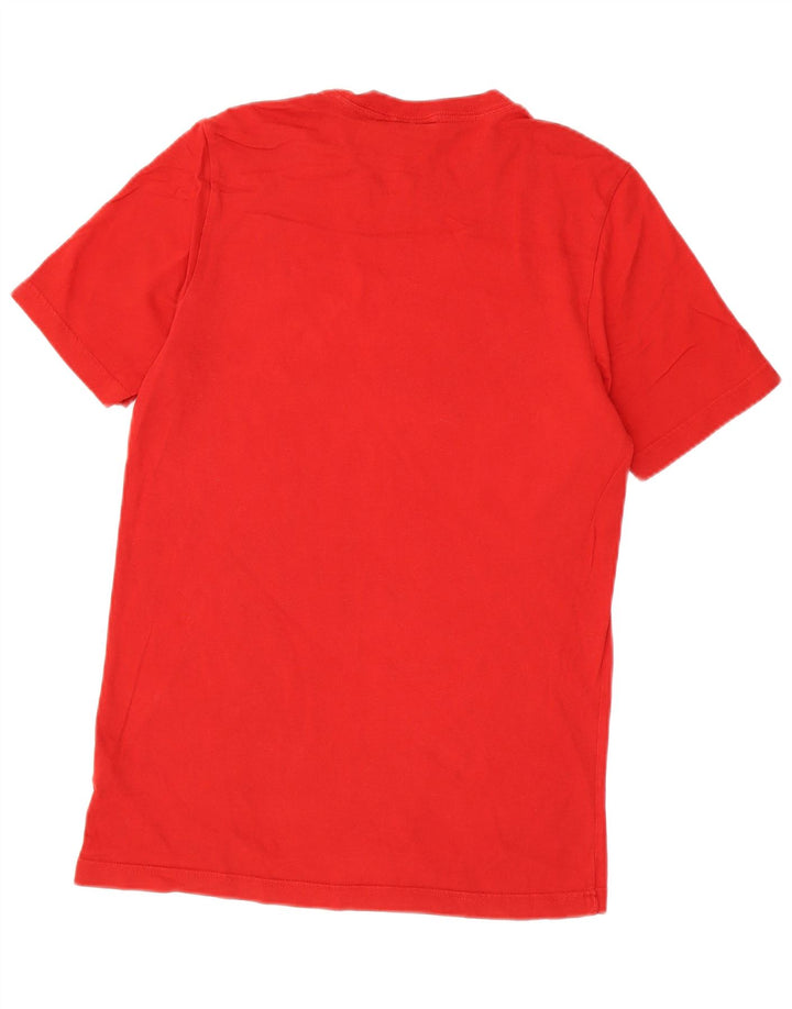 Adidas Mens T-Shirt Top Small Red Cotton