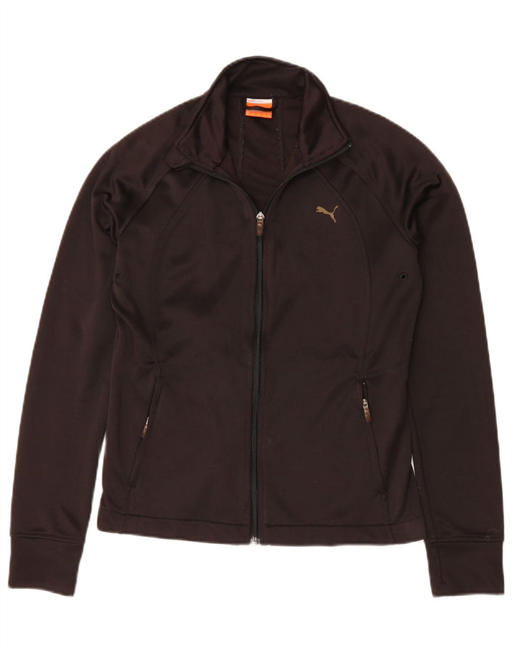 PUMA Womens Tracksuit Top Jacket UK 12 Medium  Black Polyester