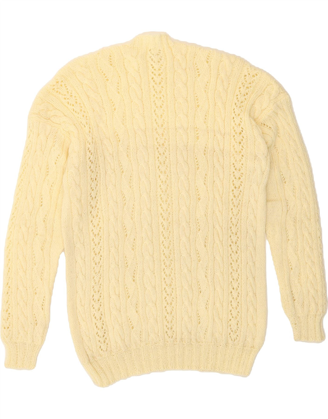 VINTAGE Womens Turtle Neck Jumper Sweater UK 12 Medium Yellow Vintage Vintage and Second-Hand Vintage from Messina Hembry 