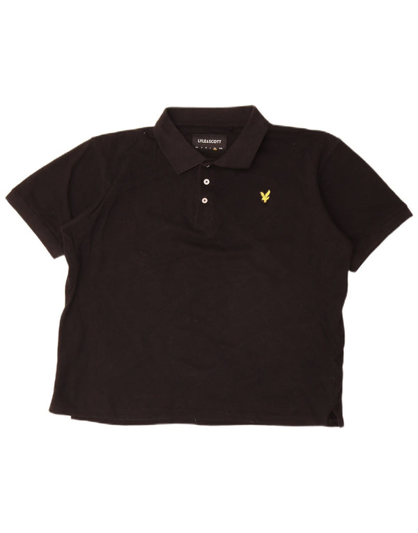 Lyle & Scott Herren Poloshirt XL Schwarz Baumwolle