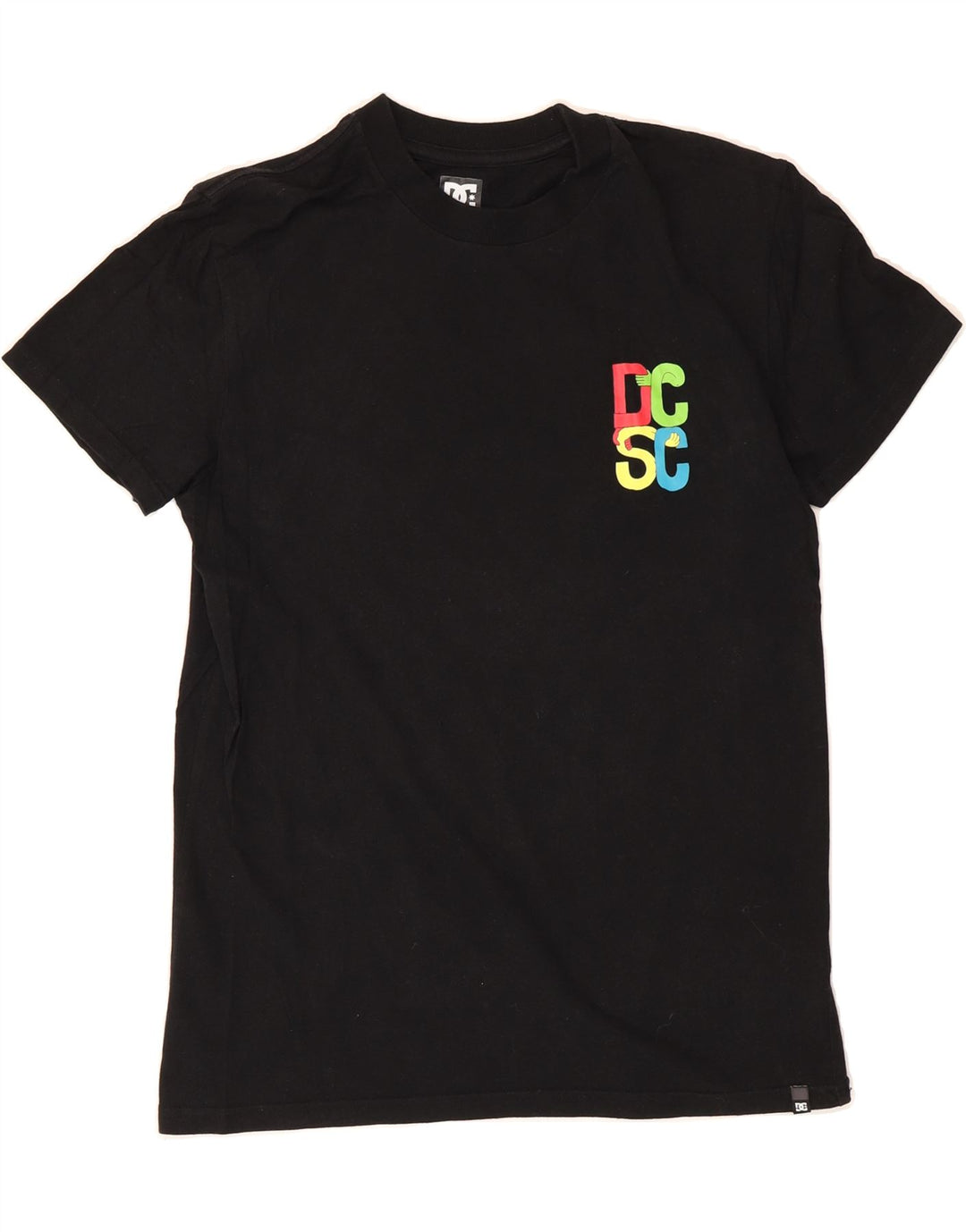 DC Mens Graphic T-Shirt Top XS Black Cotton Vintage DC and Second-Hand DC from Messina Hembry 