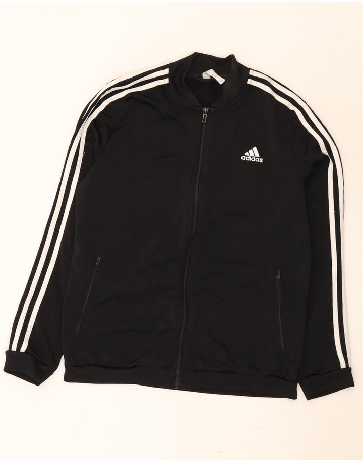 Giacca da tuta da donna Adidas UK 16/18 Large Nero Poliestere