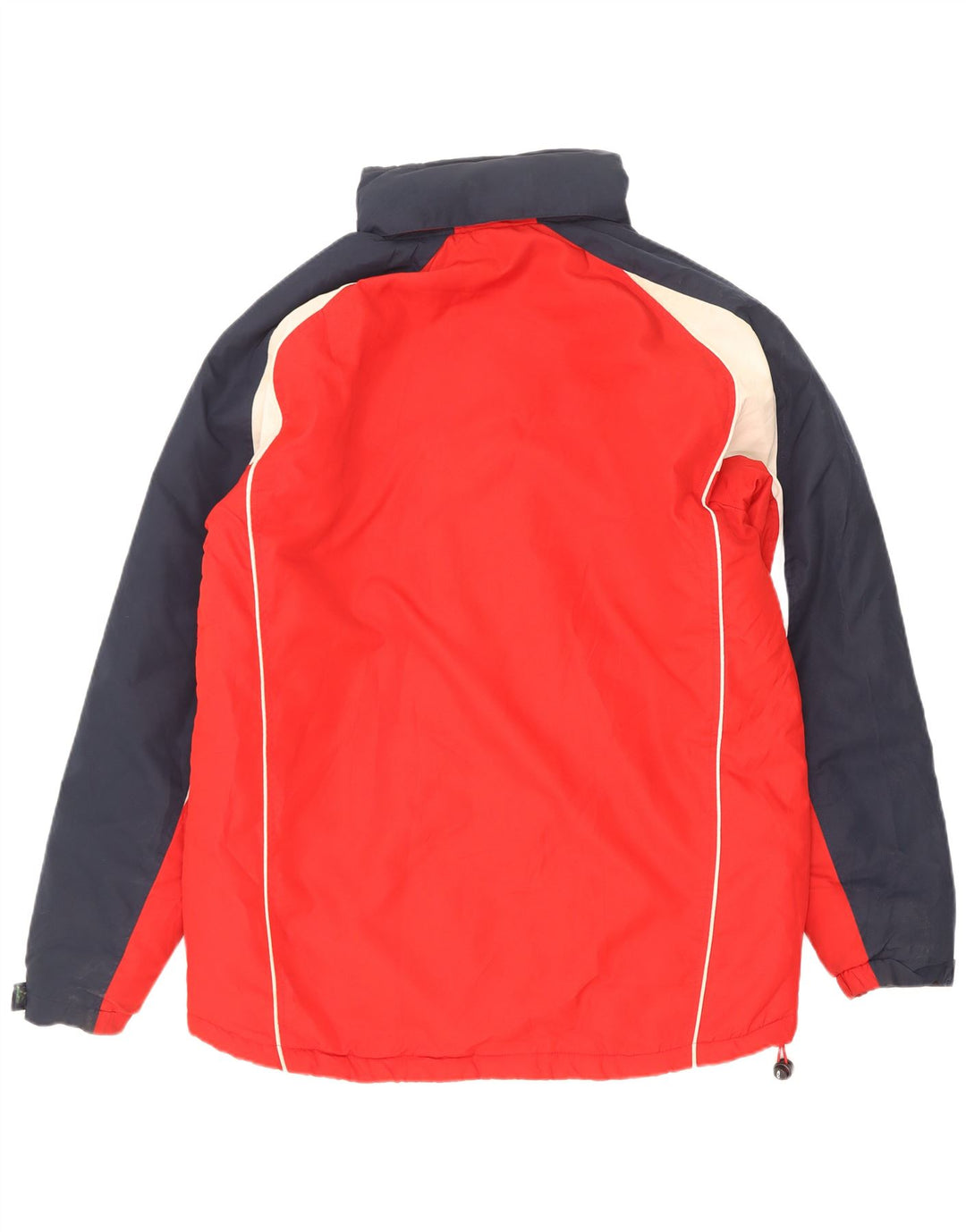Asics Veste coupe-vent graphique pour homme UK 40 Large Rouge Colorblock Polyester