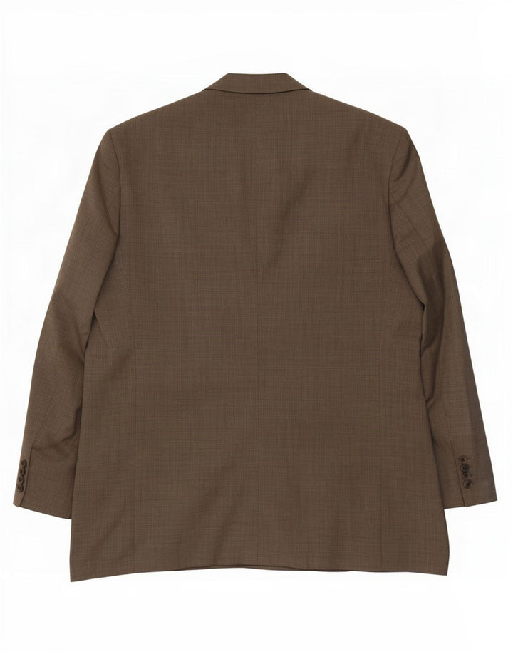Jaqueta blazer masculina de 3 botões Marks & Spencer Reino Unido 48 2XL lã bege