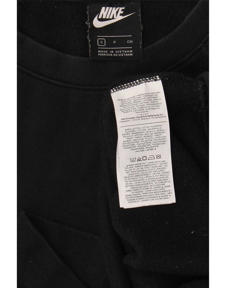 Felpa grafica Nike da uomo, maglione piccolo, cotone nero