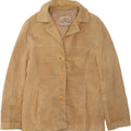 VINTAGE Womens Suede Jacket UK 14 Medium Beige Leather Vintage Vintage and Second-Hand Vintage from Messina Hembry 