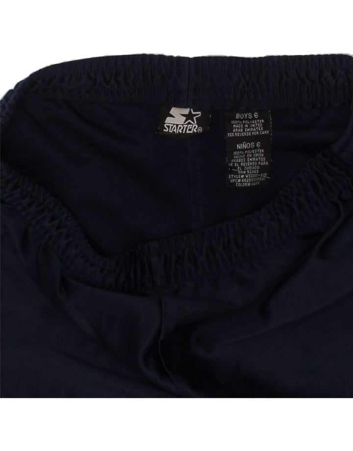 STARTER Boys Sport Shorts 5-6 Years  Navy Blue Polyester Vintage Starter and Second-Hand Starter from Messina Hembry 