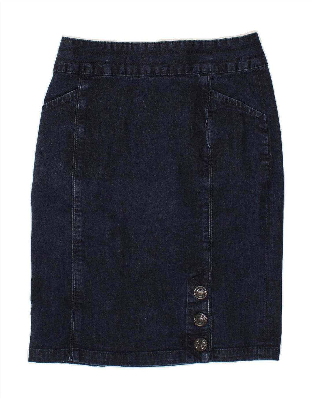 MOSSIMO Womens Denim Skirt US 4 Small W25 Navy Blue Cotton Vintage Mossimo and Second-Hand Mossimo from Messina Hembry 