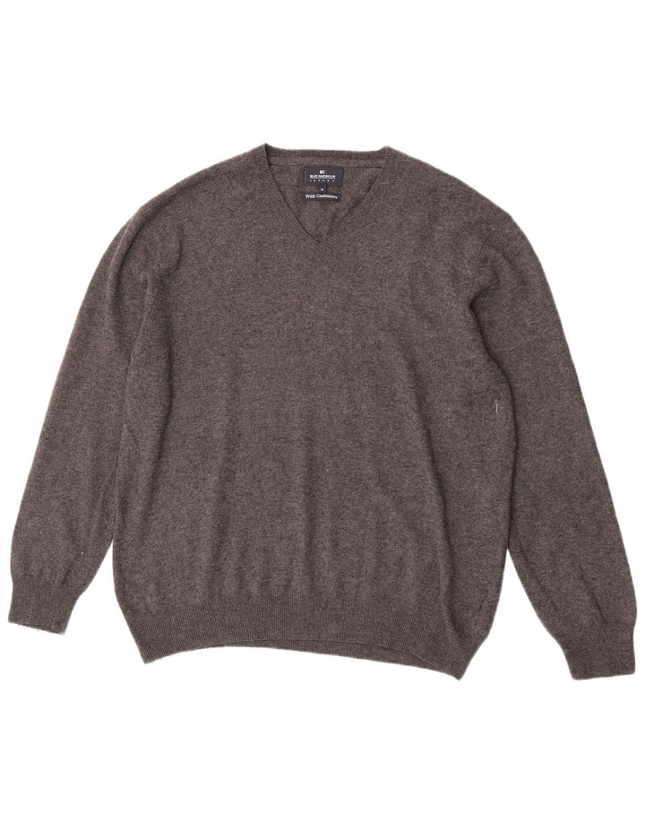 Marks & Spencer Pull Bleu Harbor Col V Homme XL Gris Laine