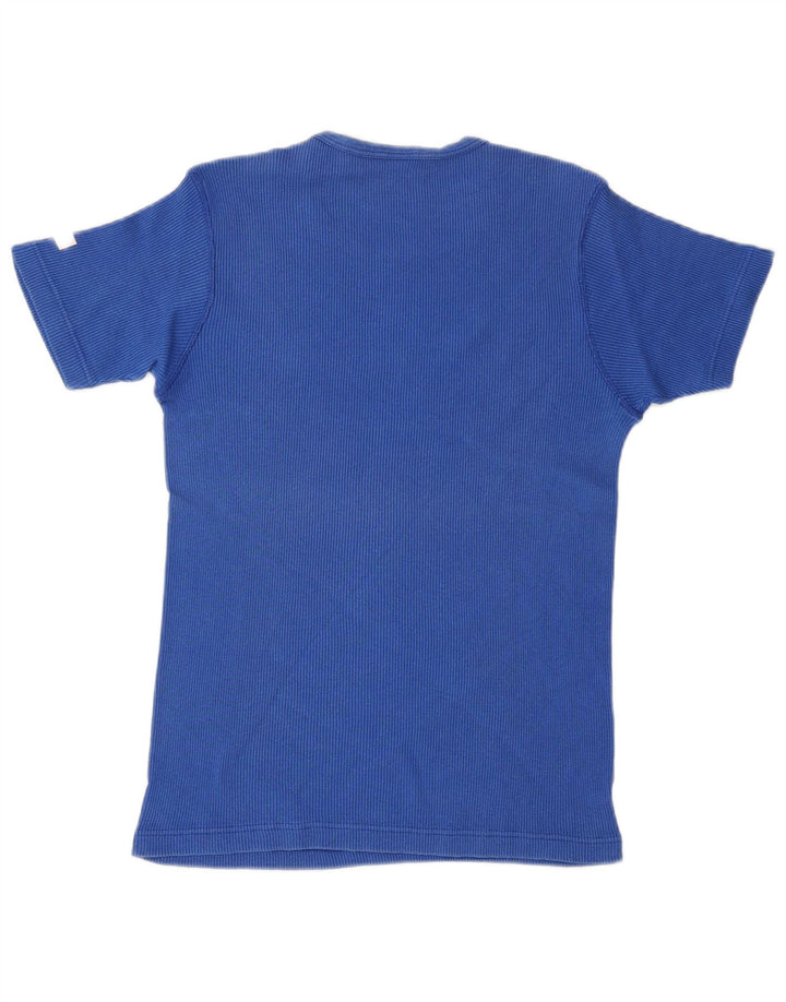 LEVI'S Womens T-Shirt Top UK 12 Medium Blue Cotton