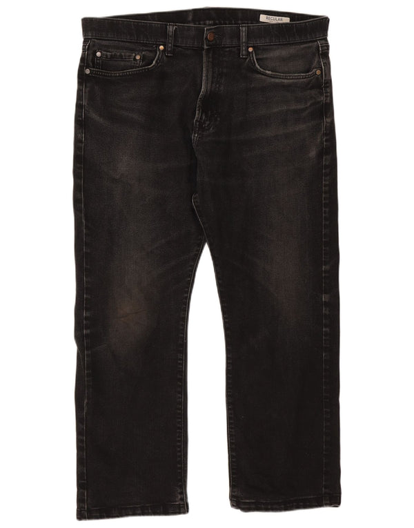 Marks & Spencer Straight Jeans til mænd W36 L27 sort bomuld