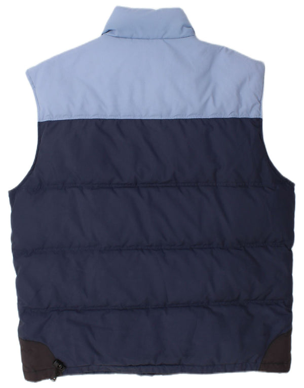 Gilet imbottito da uomo Asics UK 40 Large Blu Navy Colorblock