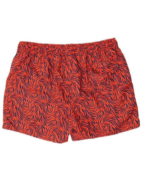Dkny Mens Swimming Shorts 2XL Orange Geometric Polyester