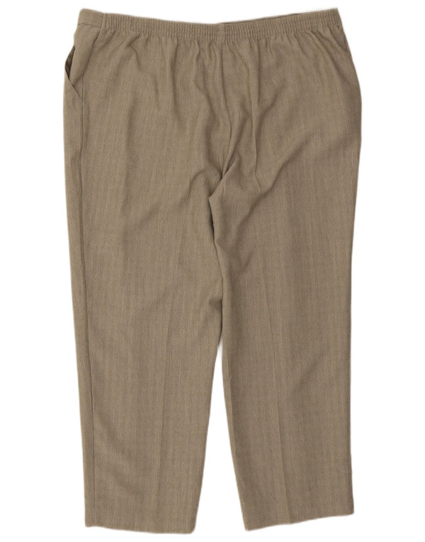 Marks & Spencer Højtaljede Chinobukser til kvinder UK 22 3XL W44 L26 Khaki