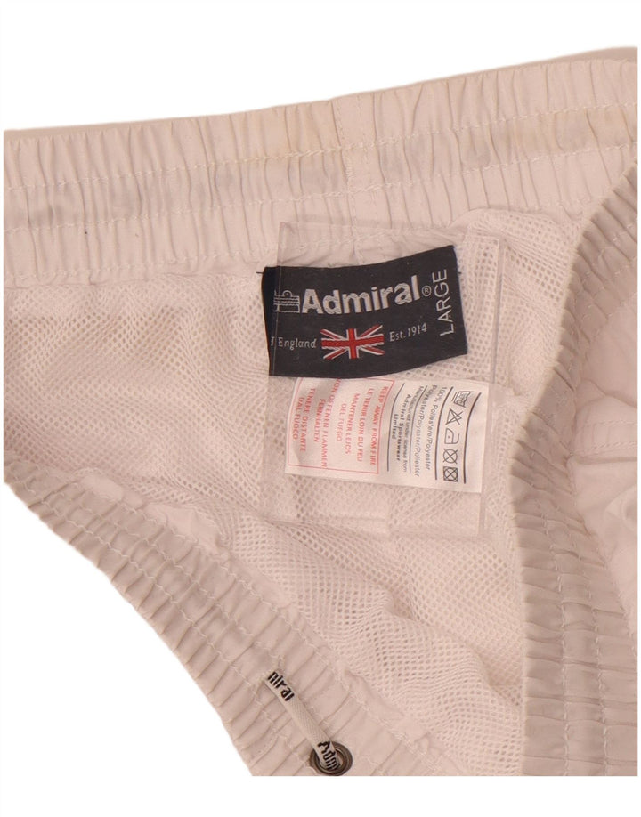 Costumi da bagno grafici da uomo Admiral grandi in poliestere bianco