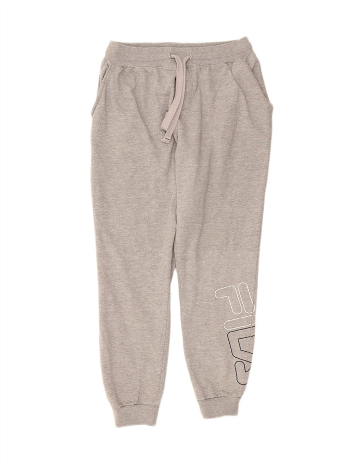 FILA Mens Graphic Tracksuit Trousers Joggers Medium  Grey Cotton Vintage Fila and Second-Hand Fila from Messina Hembry 