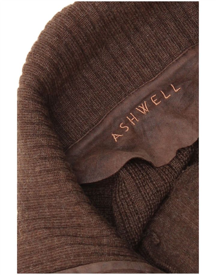 Ashwell Herre Cardigan Sweater IT 50 Medium Brun Ny Uld