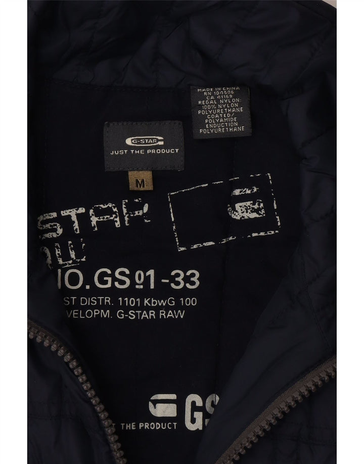 G-STAR Mens Bomber Jacket UK 38 Medium Navy Blue Nylon Vintage G-Star and Second-Hand G-Star from Messina Hembry 