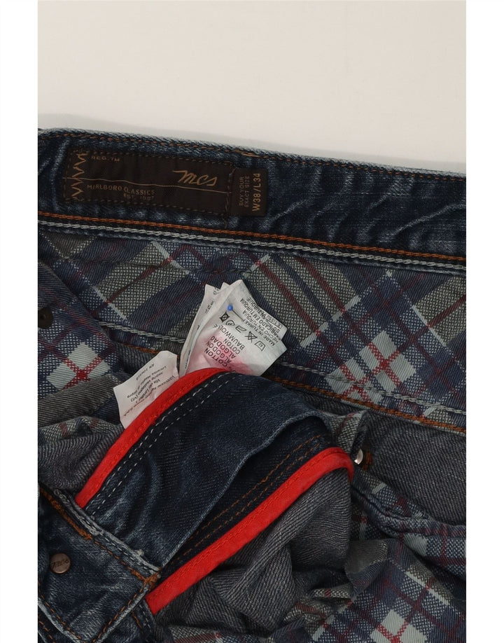 Marlboro Classics Mens Straight Jeans W38 L29 Blue Cotton