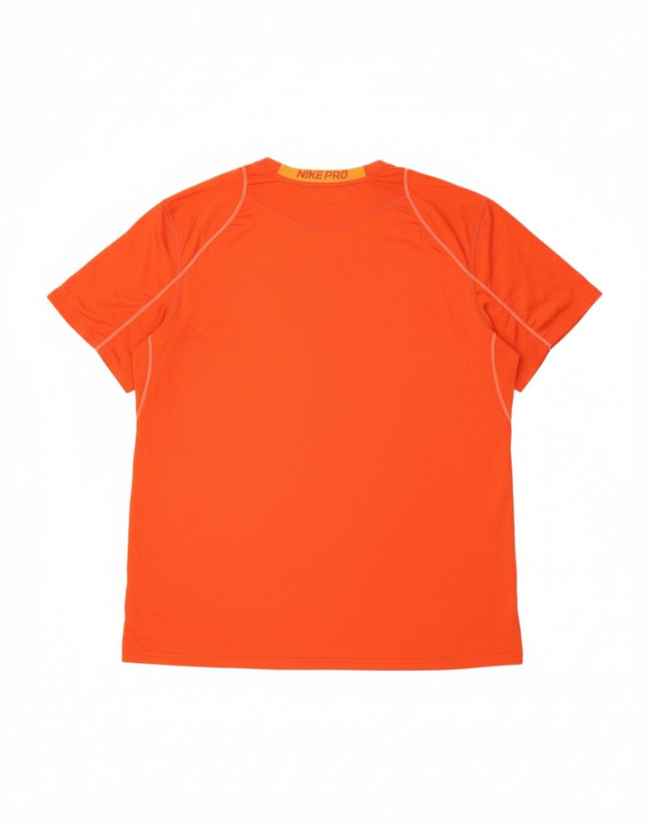 NIKE Mens Dri Fit T-Shirt Top 2XL Orange