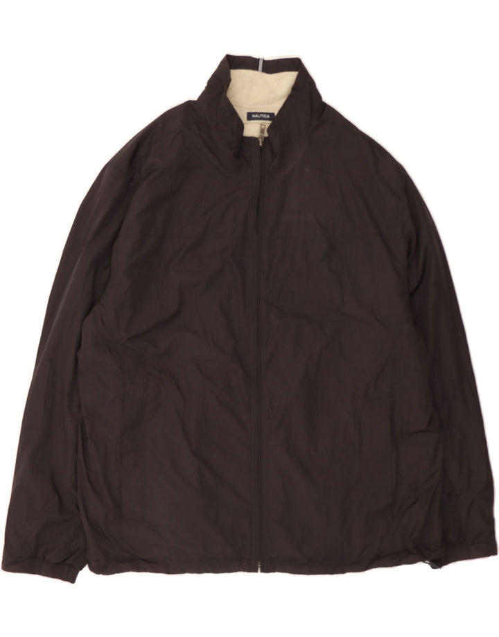 NAUTICA Mens Reversible Jacket UK 44 2XL Black Polyester Vintage Nautica and Second-Hand Nautica from Messina Hembry 