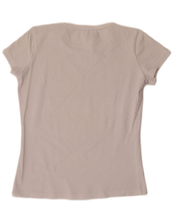 Calvin Klein Jeans Womens Graphic T-Shirt Top UK 12 Medium White