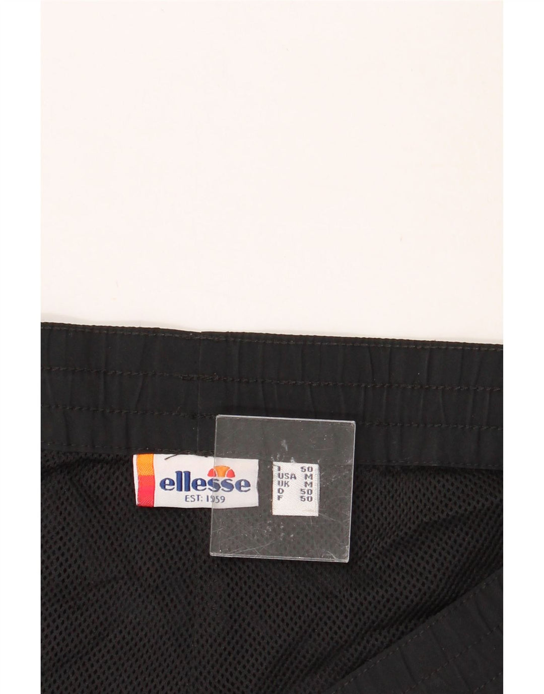 ELLESSE Mens Sport Shorts Medium  Black Colourblock Polyester Vintage Ellesse and Second-Hand Ellesse from Messina Hembry 