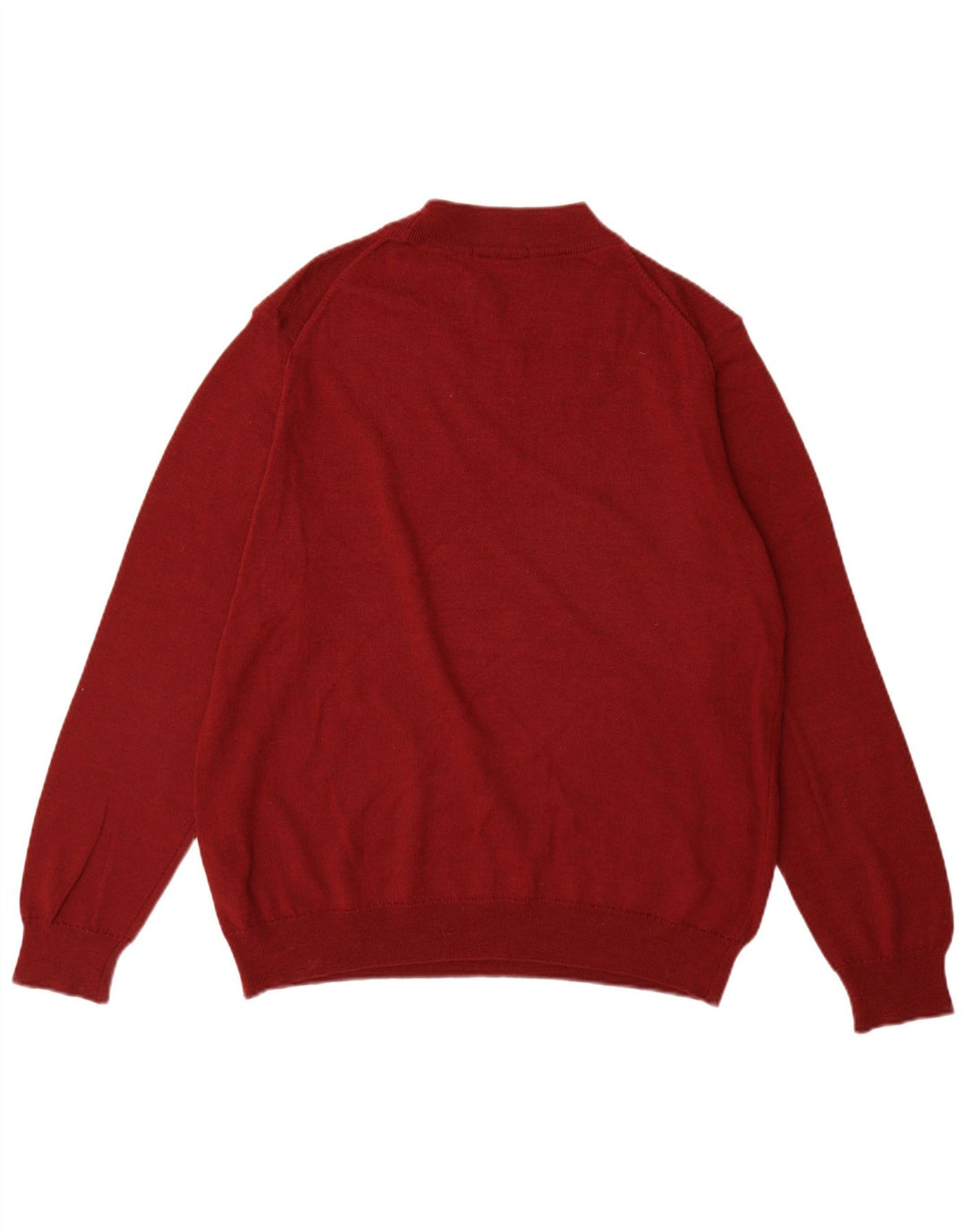 Marks & Spencer Mens Crew Neck Jumper Sweater Large Red Merino Wool
